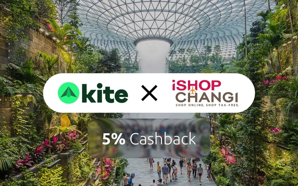 Kite × iShop Changi, 5% cashback